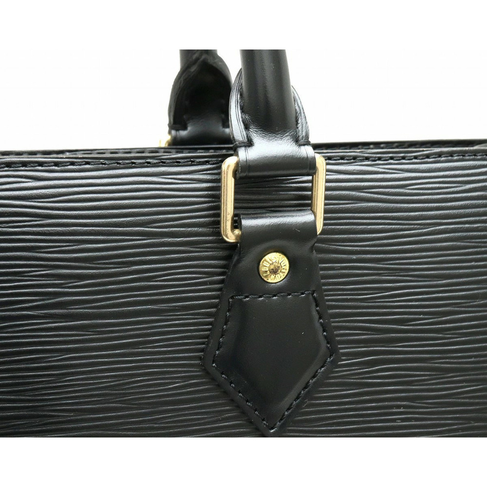 Louis Vuitton Epi Sac Plat Tote Bag Handbag Business Square Noir Black - Picture 7 of 9